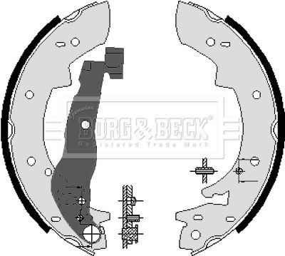 BORG & BECK Комплект тормозных колодок BBS6057